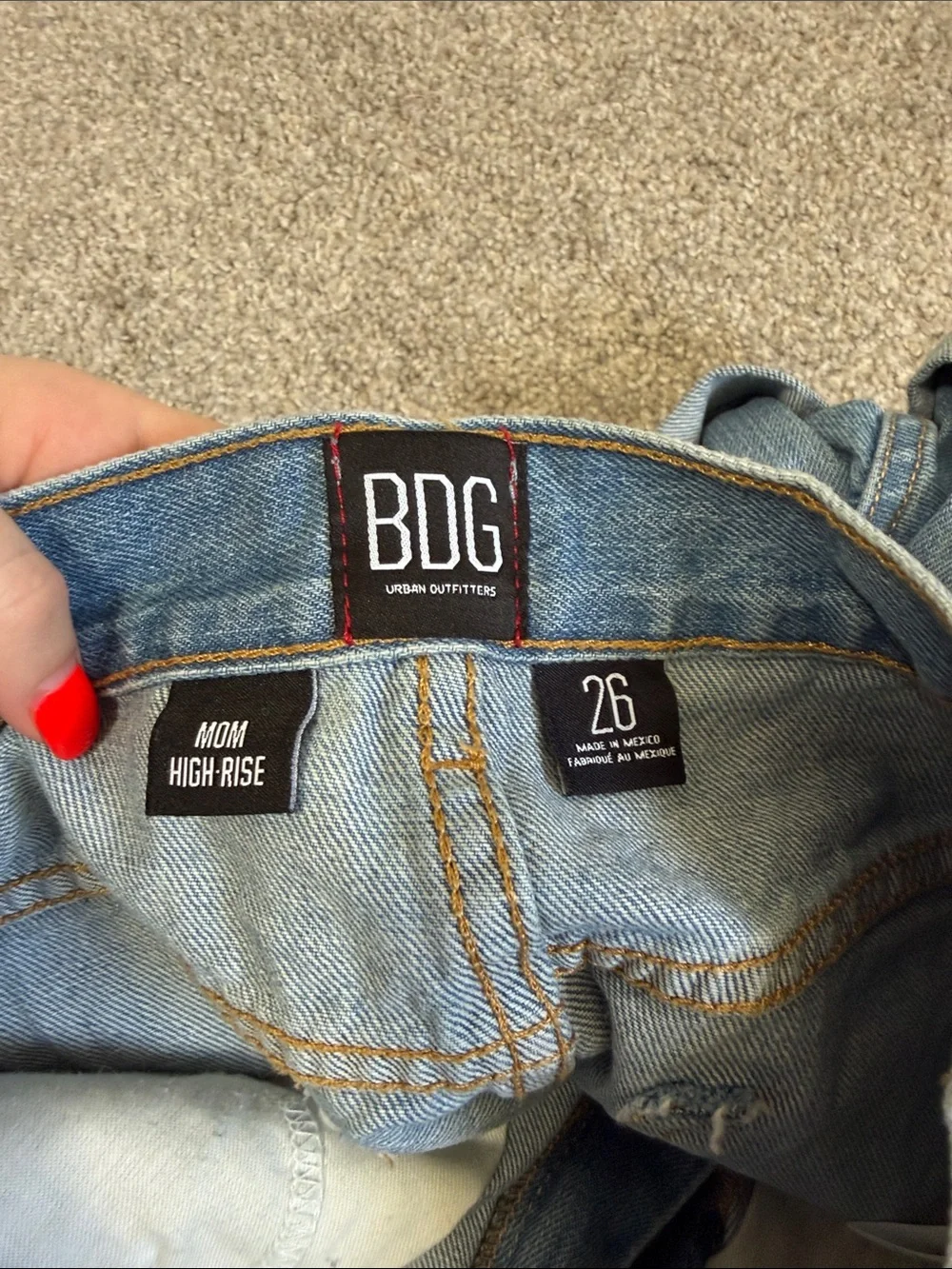 BDG Light Wash Denim Mom High Rise Women’s Shorts